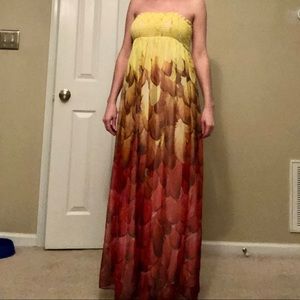 Strapless maxi dress
